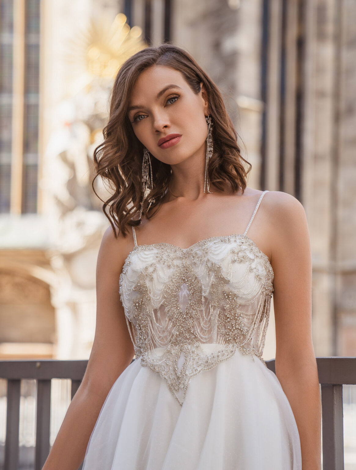 Natalie / A-line Chantilly Wedding Dress With Open Back | Cocobrides